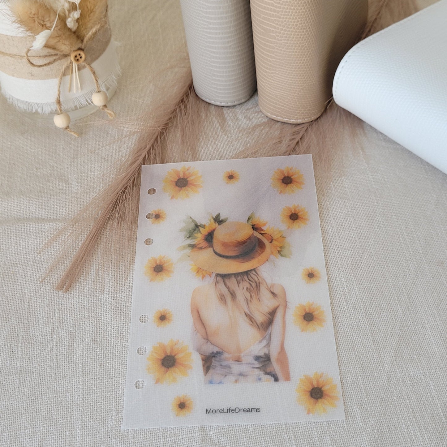 Deckblatt A6/A7 - Sonnenblume - Trennblatt A6/A7