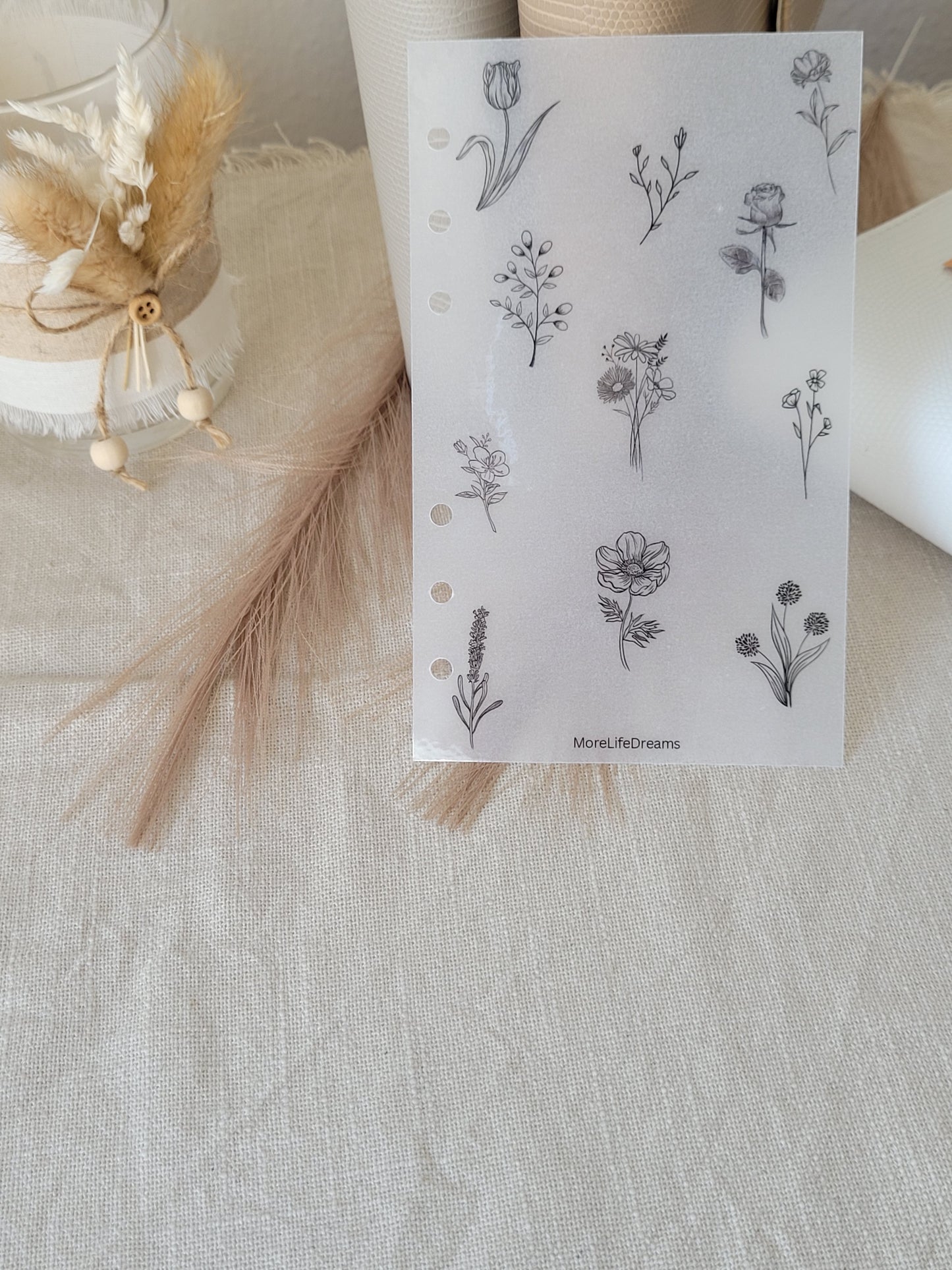 Deckblatt A6/A7 - Blume - Trennblatt A6/A7