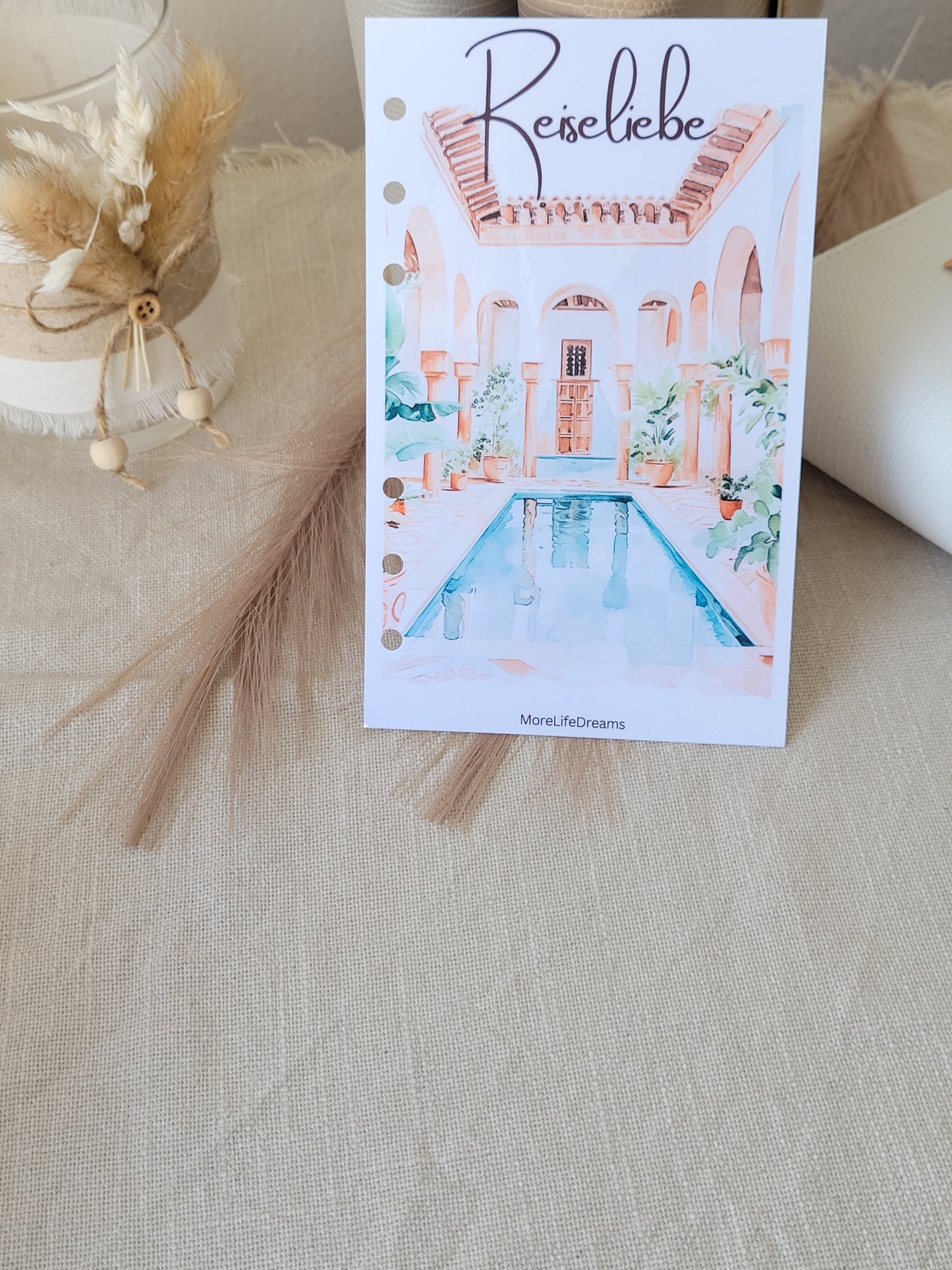 Personalisierbares Deckblatt A6 Reiseliebe Trennblatt A6