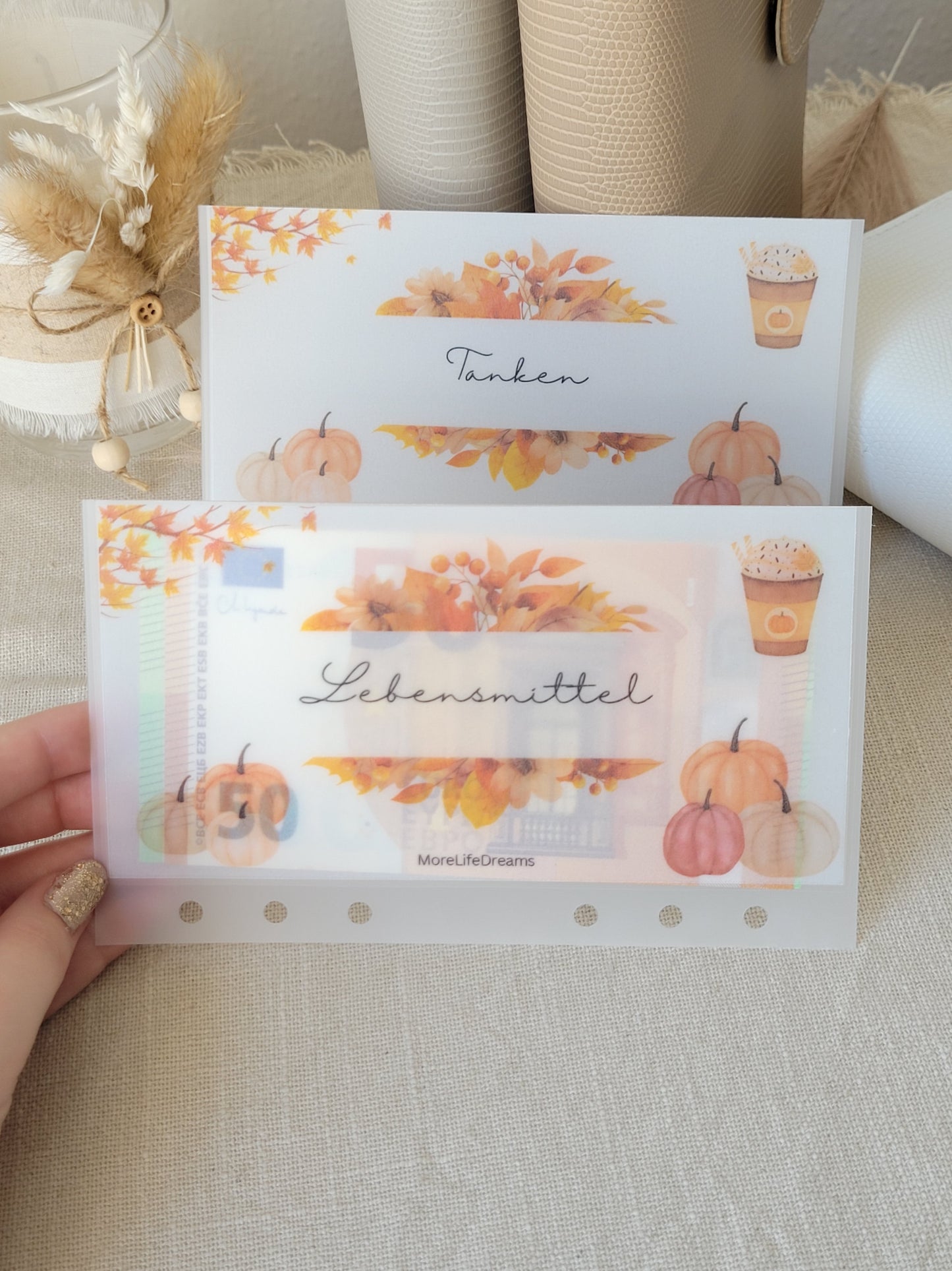 Personalisierter Umschlag Herbst Design A6 - Frosty / Matt