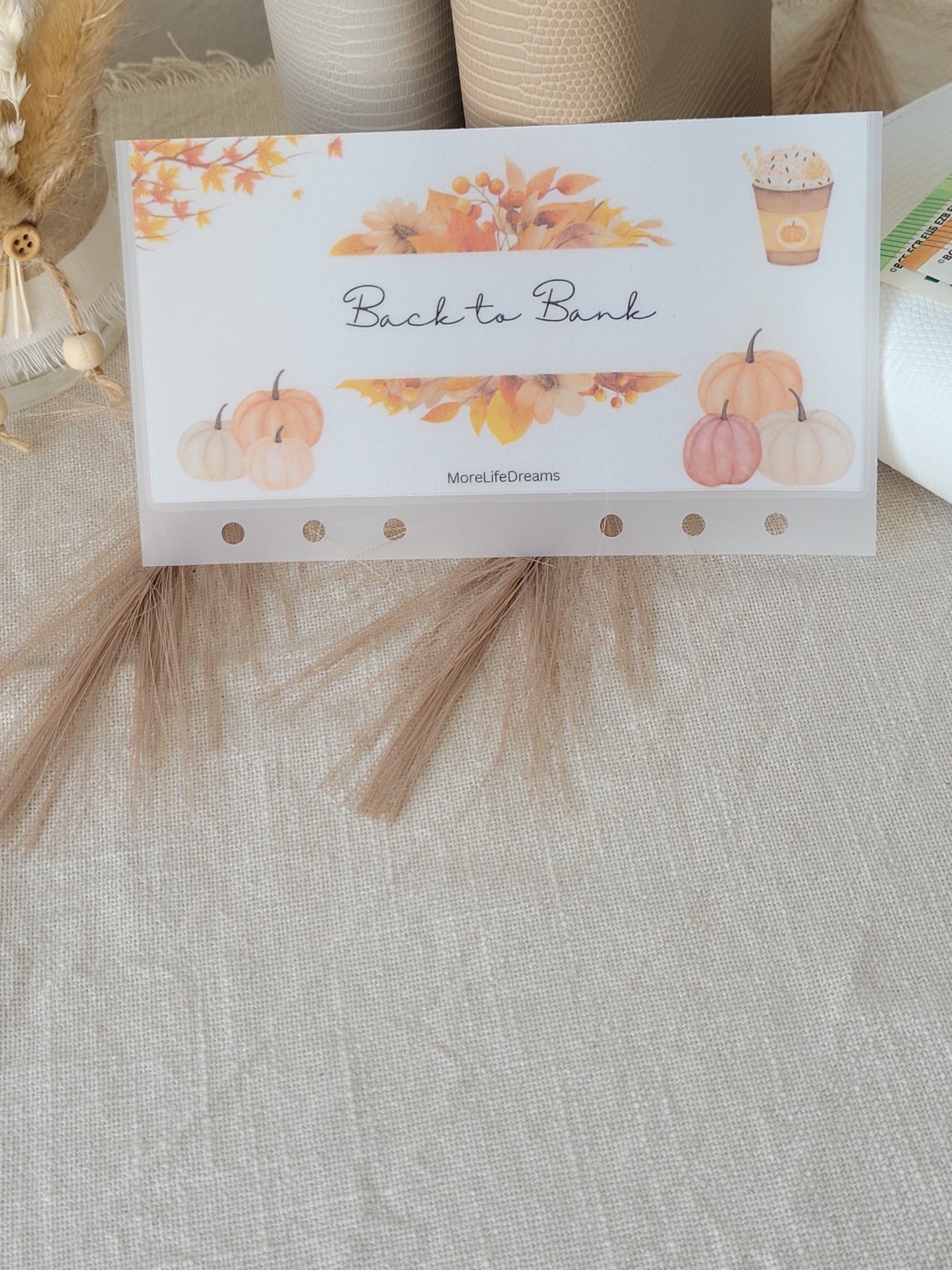 Wochenbudget Herbst Design A6 Umschläge Woche 1-5 + Back to Bank