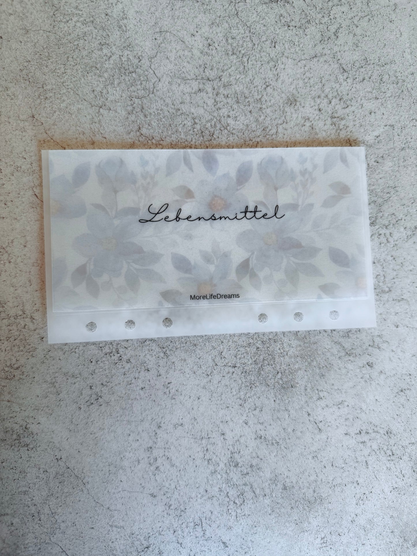 Personalisierter Umschlag Blaue Blumen