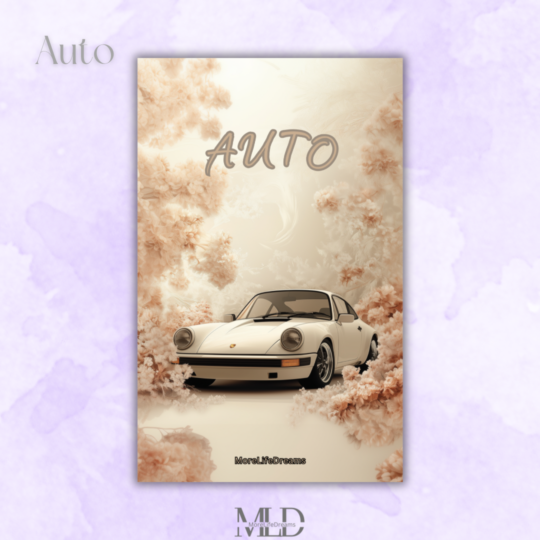 A6 Dashboard Deckblatt Auto – Zubehör für Budget Binder, Cash Stuffing & Umschlagmethode