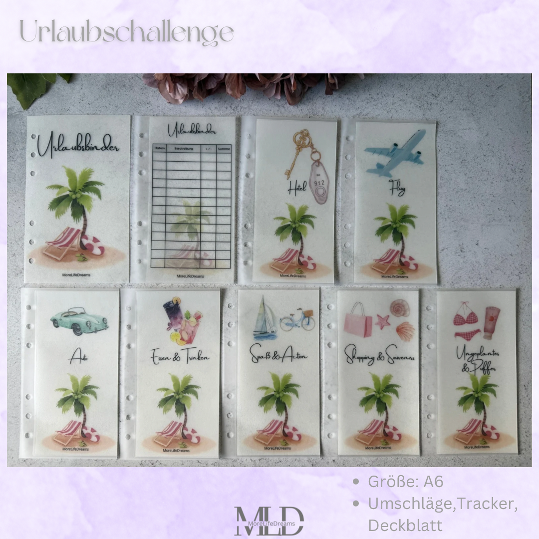 Challenge „Urlaubsbinder“ A6 Umschläge