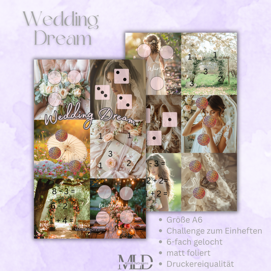 A6 Challenge "Wedding Dream" zum einheften matt foliert