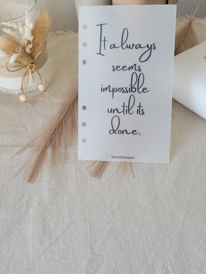 Deckblatt A6/A7 - Motivation - Trennblatt A6/A7