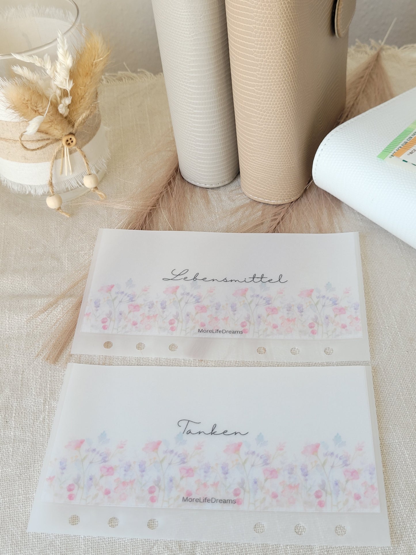 Personalisierter Umschlag Blumen Design A6 - Frosty / Matt