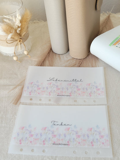 Personalisierter Umschlag Blumen Design A6 - Frosty / Matt