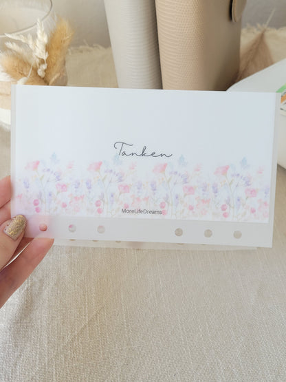 Personalisierter Umschlag Blumen Design A6 - Frosty / Matt