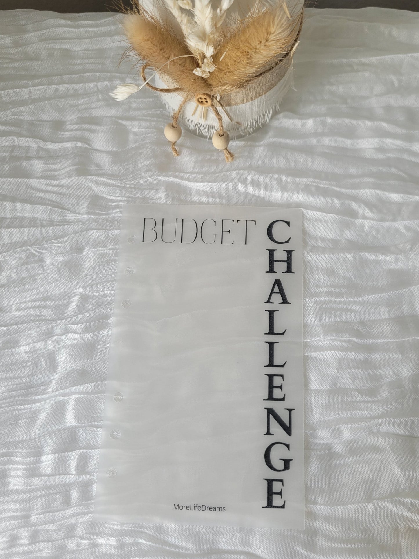 Deckblatt / Dashboard  "Budget Challenge" A6 / A7