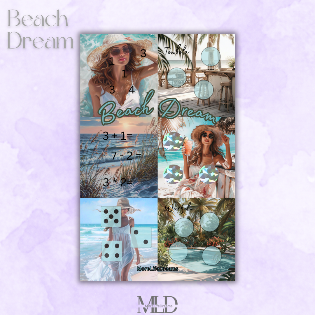 A6 Challenge "Beach Dream" zum einheften matt foliert