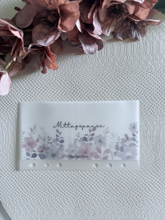 Personalisierter Umschlag Blumen Design 3 A6 - Frosty / Matt