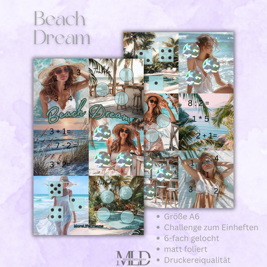 A6 Challenge "Beach Dream" zum einheften matt foliert