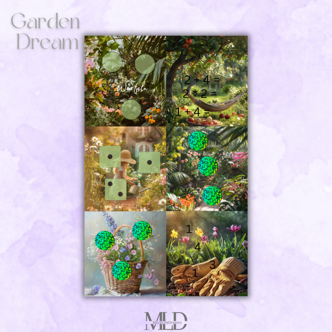 A6 Challenge "Garden Dream" zum einheften matt foliert
