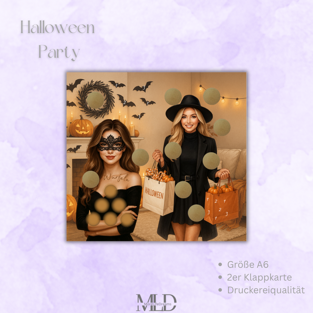 A6 Klappkarte „Halloween Party“ – Challenge für Budget Binder + Umschlagmethode