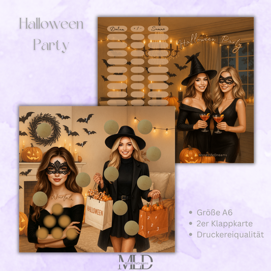 A6 Klappkarte „Halloween Party“ – Challenge für Budget Binder + Umschlagmethode