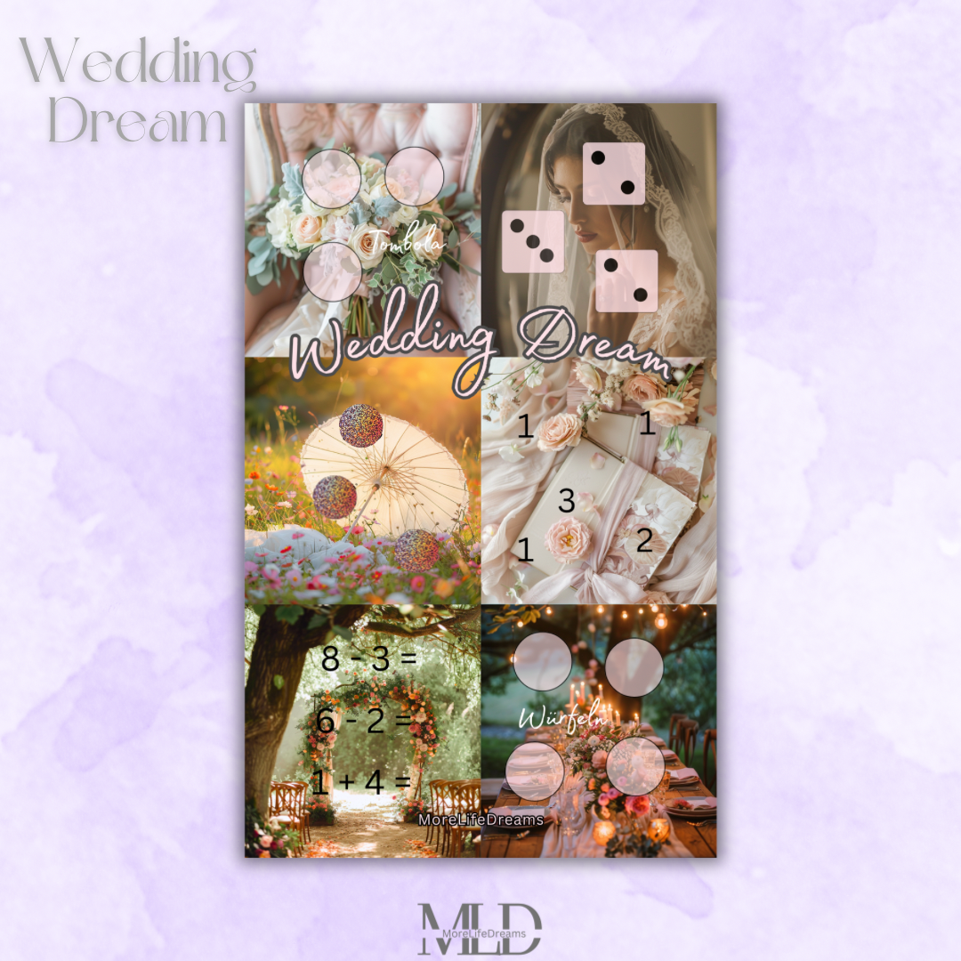 A6 Challenge "Wedding Dream" zum einheften matt foliert