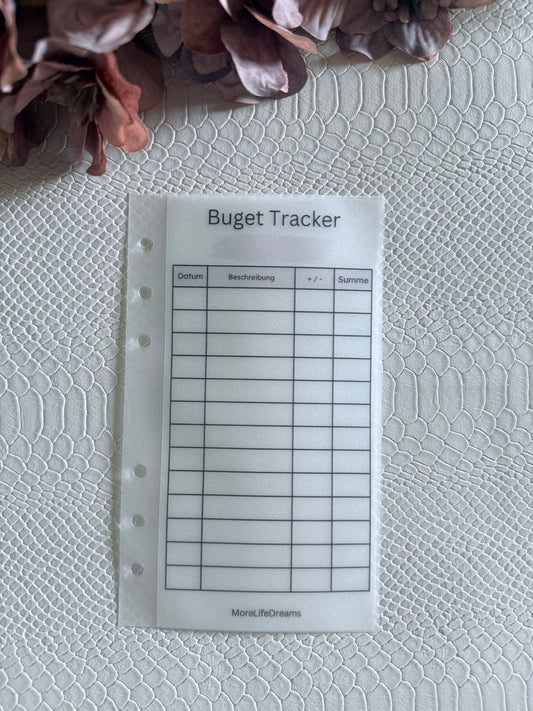 Budget Tracker A6 laminiert