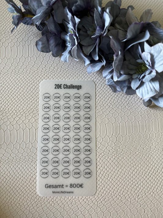 20€ Challenge A6 laminiert
