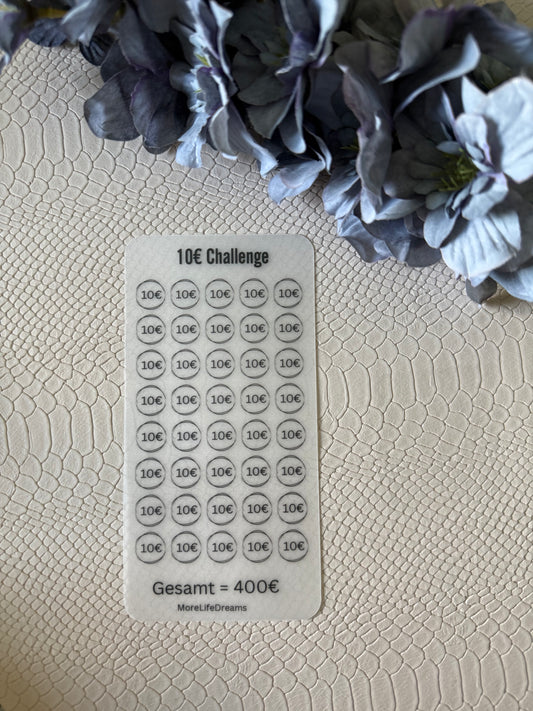 10€ Challenge A6 laminiert