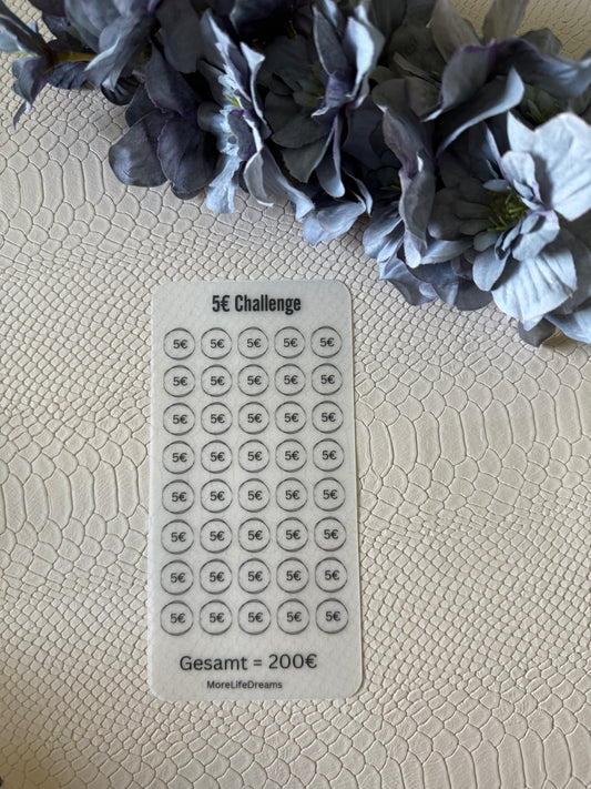 5€ Challenge A6 laminiert