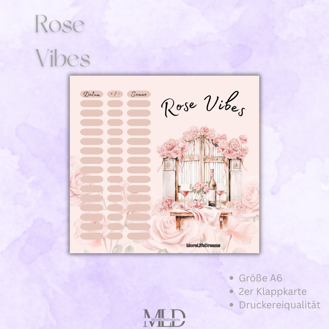 A6 Klappkarte „Rose Vibes“