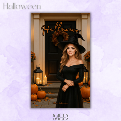 A6 Deckblatt Halloween glänzend foliert – Zubehör für Budget Binder, Cash Stuffing & Umschlagmethode
