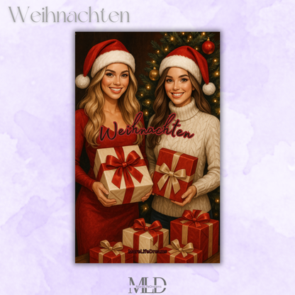 A6 Deckblatt Weihnachten glänzend foliert – Zubehör für Budget Binder, Cash Stuffing & Umschlagmethode