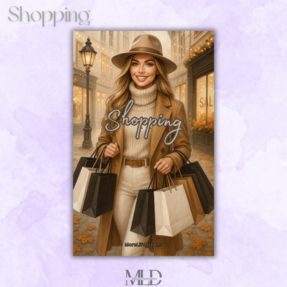 A6 Deckblatt Shopping glänzend foliert – Zubehör für Budget Binder, Cash Stuffing & Umschlagmethode