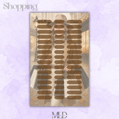 A6 Deckblatt Shopping glänzend foliert – Zubehör für Budget Binder, Cash Stuffing & Umschlagmethode