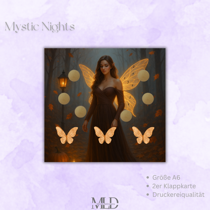 A6 Klappkarte „Mystic Nights“ – Challenge für Budget Binder + Umschlagmethode