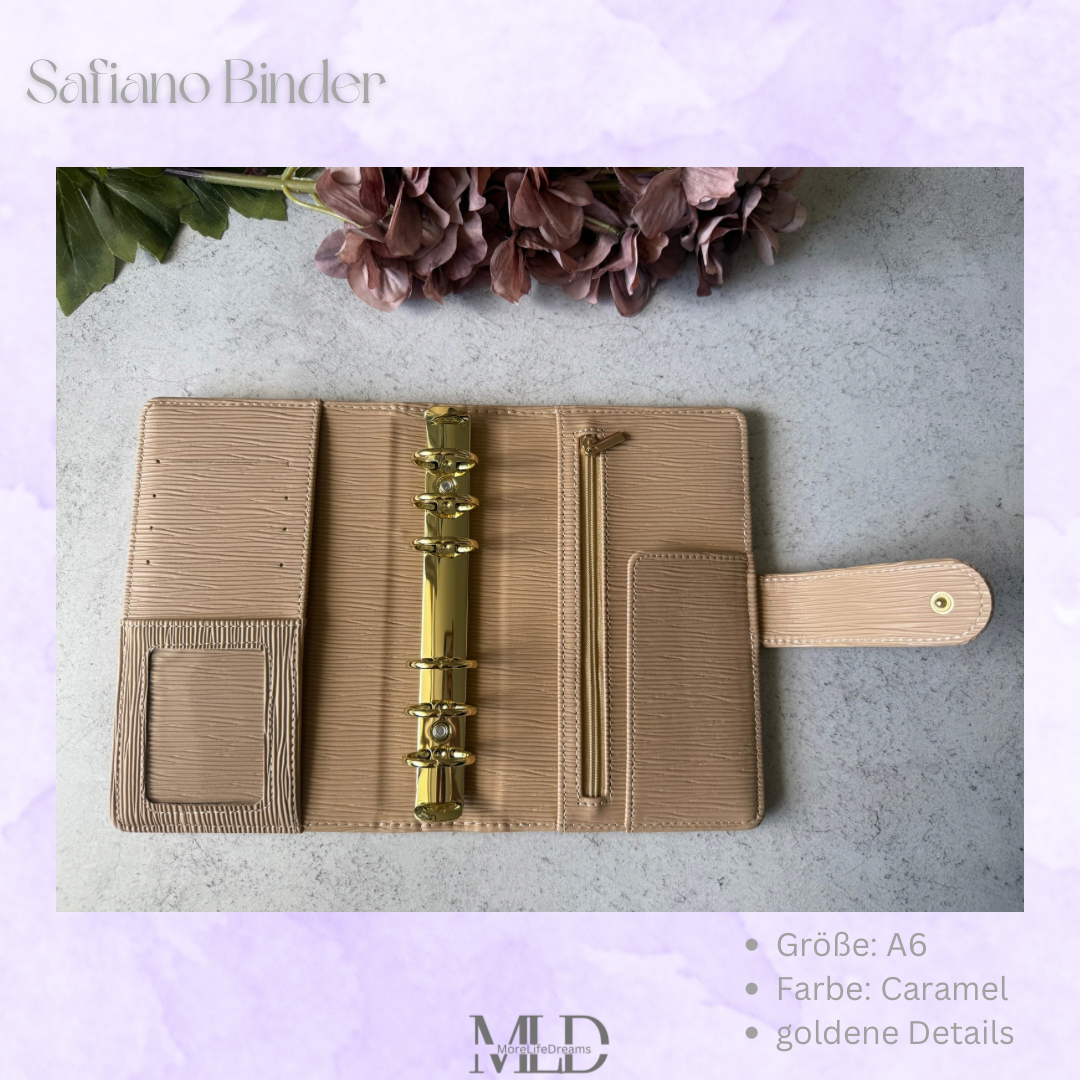 Safiano Budget Binder A6 • Cash Stuffing Organiser